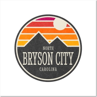 Visiting NC Mountain Cities Bryson City, NC Sunset Posters and Art